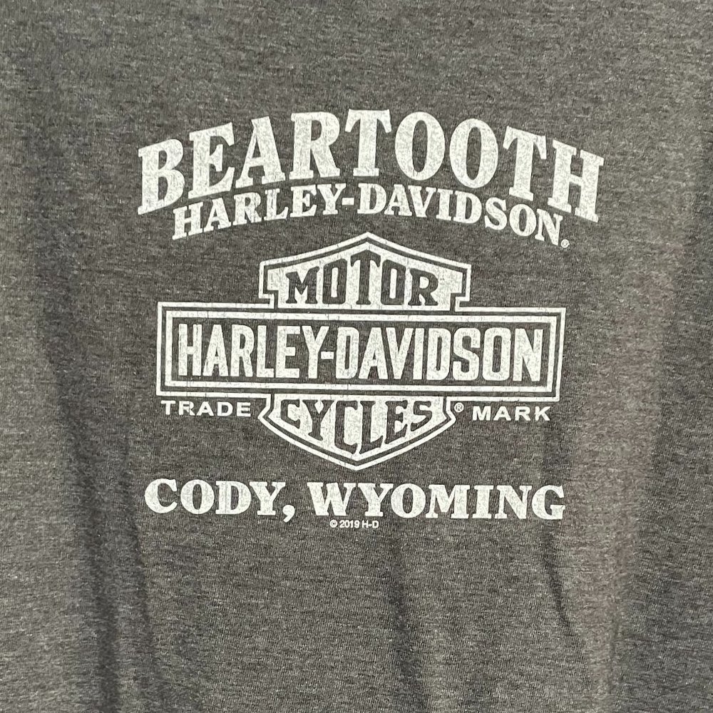 HARLEY-DAVIDSON Women's XL Gray Short Sleeve T-Shirt Shirt Top Cody Wyoming NWT - Picture 5 of 6